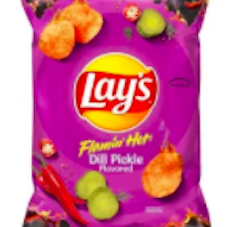 Lay's Flamin' Hot Dill Pickle Flavored Chips